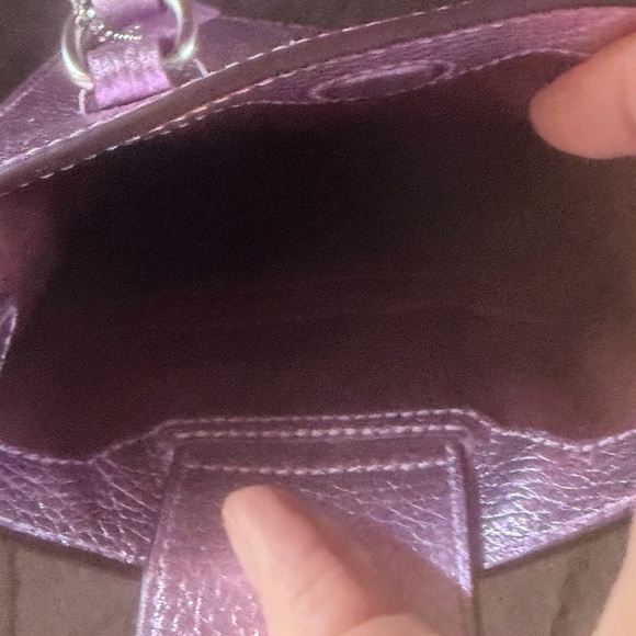 Coach Metallic Pink Crossbody Tote evening Bag - Picture 3 of 5